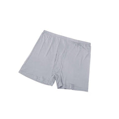 Large Elasticity Knit Soft Silk Boxer Shorts, Grey