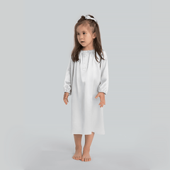 Long Silk Shirt Pajamas Sleepwear For Girl