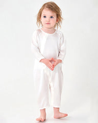 Long Sleeve Button Down Baby Silk Onesies
