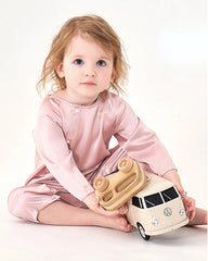 Long Sleeve Button Down Baby Silk Onesies