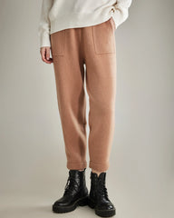 Loose Casual Cashmere Pants, Brown