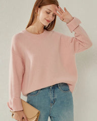 Loft Crew Neck Cashmere Sweater, Pink