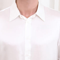 Men's Basic Silk Shirt Short Sleeve