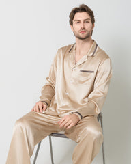 Men's Luxury Silk Pajamas, Champagne