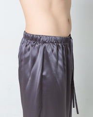 Men's Luxury Silk Pajamas, Charcoal Grey