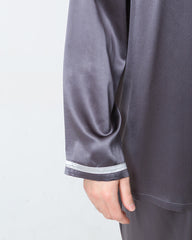 Men's Luxury Silk Pajamas, Charcoal Grey