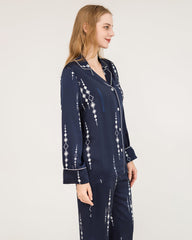 19 Momme Silk Navy Pajama Set