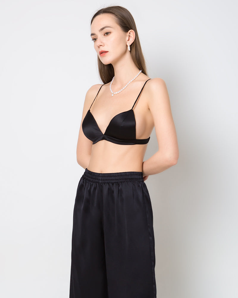 Silk Cap Wireless Bra, Black