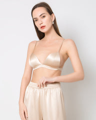 Silk Cap Wireless Bra, Champagne