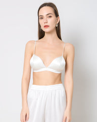 Silk Cap Wireless Bra, White