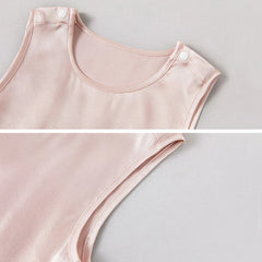Round Neck Baby Silk Tank, Pink