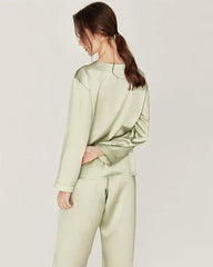 Silk Round Neck Pullover Pajamas Set