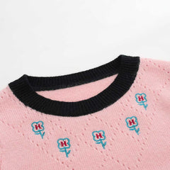 Round Neck Short-Sleeved Cashmere Sweater