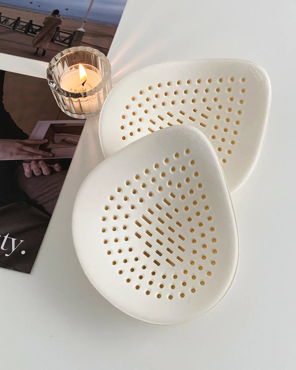 Seamless Wide-Strap Silk Bra, Brown