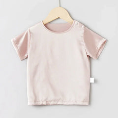 Short Sleeve Baby Silk T-Shirt, Pink