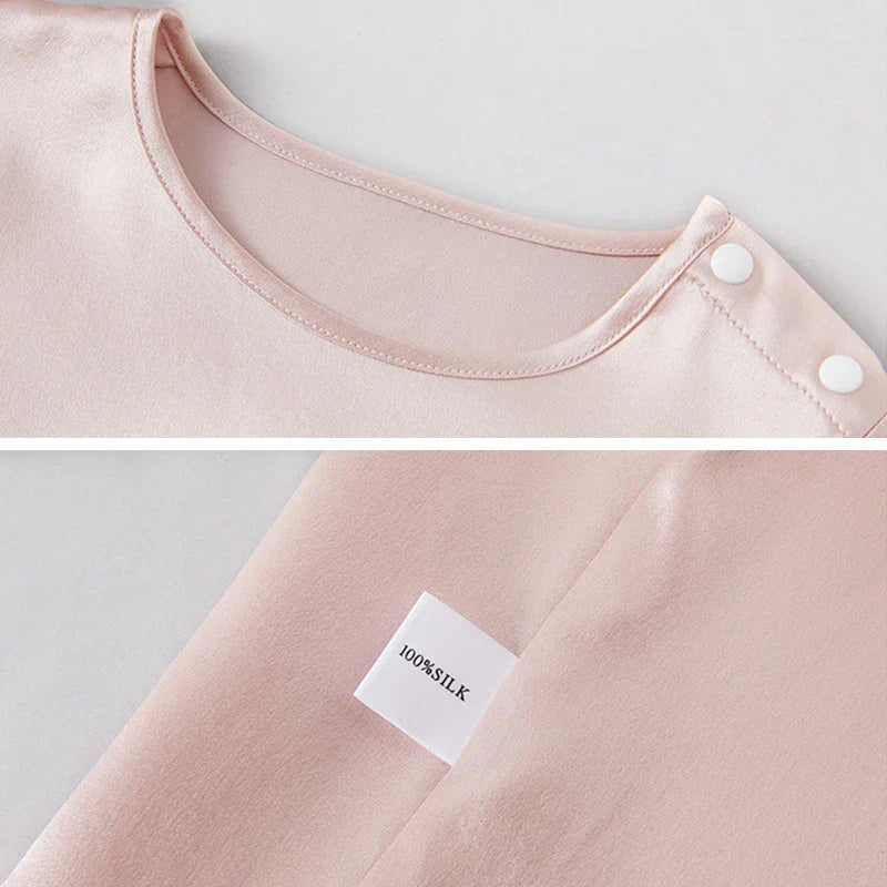 Short Sleeve Baby Silk T-Shirt, Pink