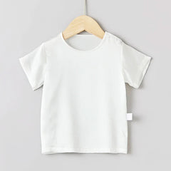 Short Sleeve Baby Silk T-Shirt, White