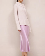 22 Momme Silk Maxi Skirt, Mauve