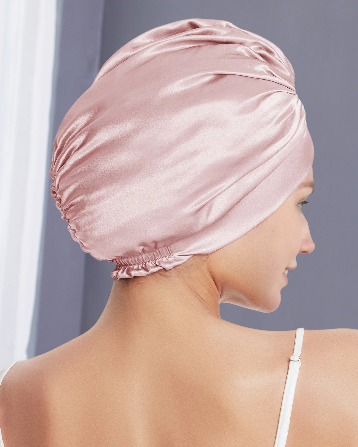 Silk Wrap Hair Turban, Pink