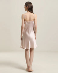 Silk Lace Nightgown Slip Dress, Pink