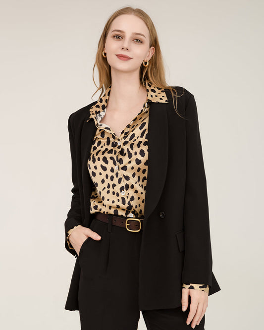 40 Momme Silk Shawl Collar Blazer