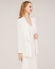 40 Momme Silk Shawl Collar Blazer