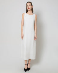 40 Momme Silk Maxi Dress, White