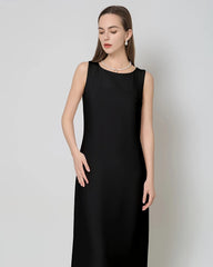 40 Momme Silk Maxi Dress, Black