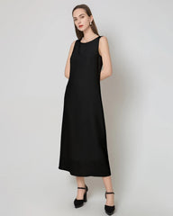 40 Momme Silk Maxi Dress, Black