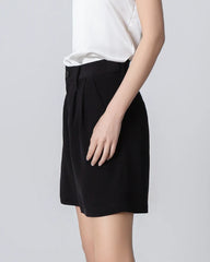 40 Momme Silk Bermuda Shorts, Black