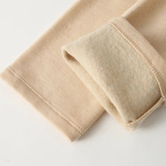 Silk Thermal Mock-Neck Top, Beige