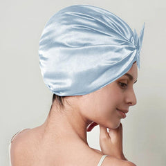 Silk Vintage Bow-Knot Sleep Cap