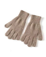 Soft Cashmere Knit Gloves, Brown