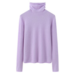 Soft Thin Knit Cashmere Sweater Purple