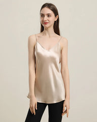 19Momme V Neck Silk Camisole