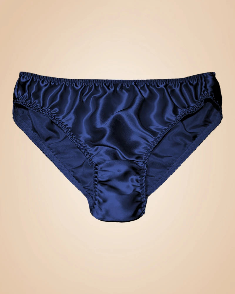 Women's 100% Silk Panties, Navy
