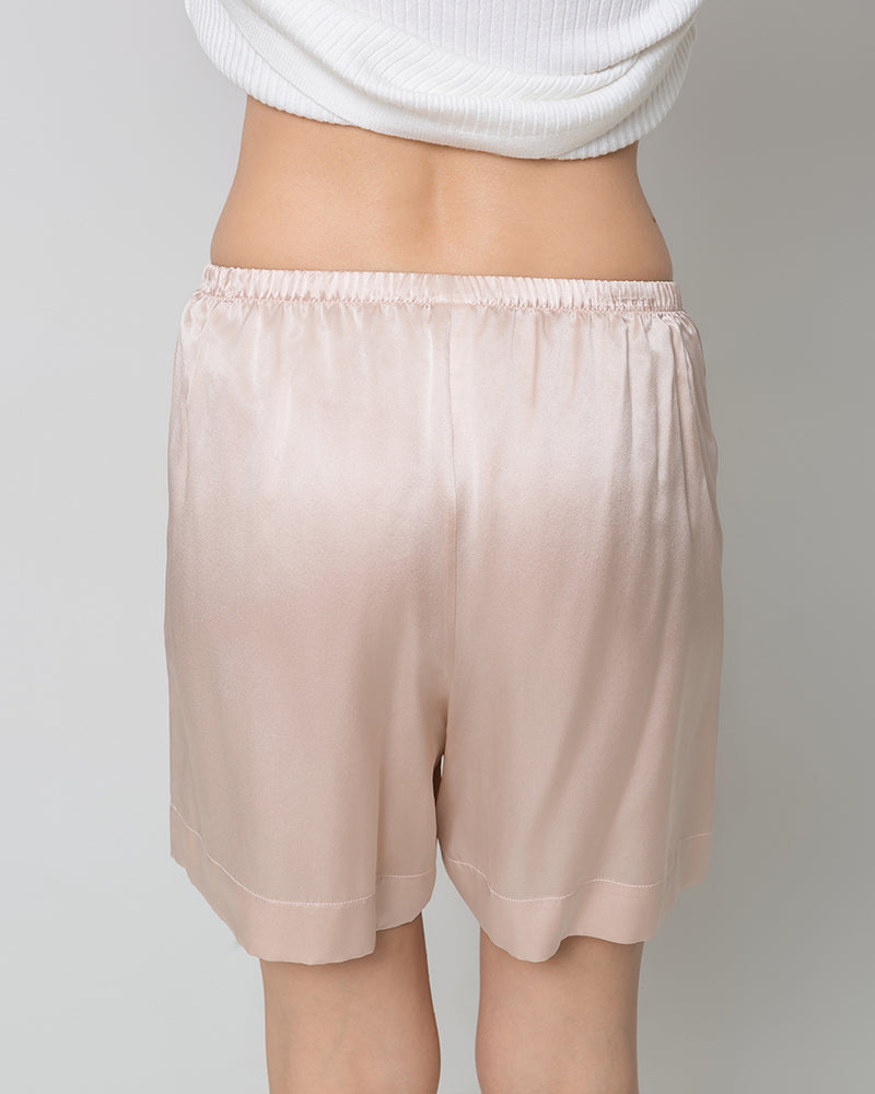 Women's Silk Pajama Shorts, Pink