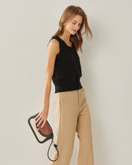 Women's Cashmere Tank Top, Black