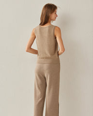 Women's Cashmere Tank Top, Camel