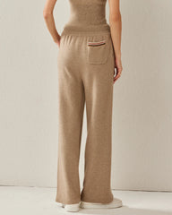 Women's Wide Leg Cashmere Pants, Camel