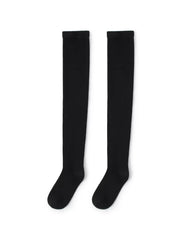 Women's Cashmere Knee-High Socks, Black