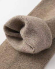 Women's Cashmere Knee-High Socks, Brown