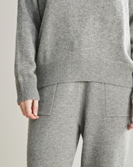 Women's Oversized Turtleneck Cashmere Sweater, Grey