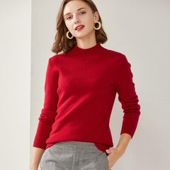 Women's Mock Neck Cashmere Sweater