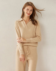 Women's Polo Collar Cashmere Sweater
