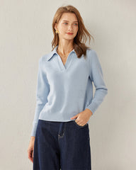 Women's Polo Collar Cashmere Sweater