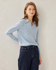 Women's Polo Collar Cashmere Sweater