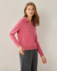Women's Polo Collar Cashmere Sweater