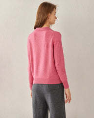 Women's Polo Collar Cashmere Sweater