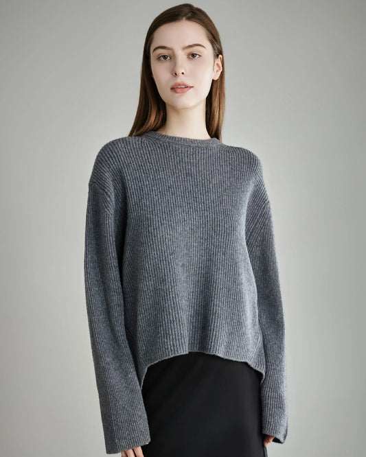 Women's Loft Crew Neck Cashmere Sweater, Grey